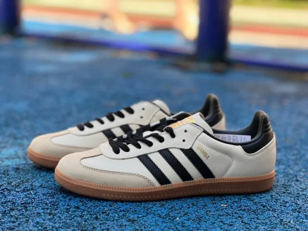 Adidas originali Samba canale beige puro originale adidas originali Samba comode e versatili sneakers basse leggere ammortizzanti beige ID0478