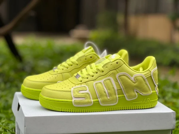 Big Air Air Force AF1 verde fluorescente CPFM x Nike Air Force 1 Low bianco puro scarpe da ginnastica basse leggere da uomo e da donna DD7050-100