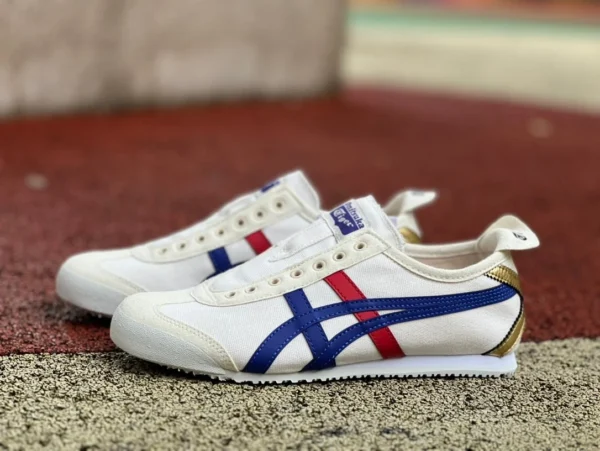 Onitsuka Tiger bianco blu rosso oro puro originale Onitsuka Tiger MEXICO 66 low top