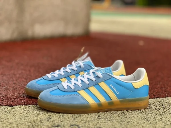 Adidas training blu e giallo Adidas trifoglio GAZELLE classiche versatili scarpe da allenamento morali retrò alla moda IE2960