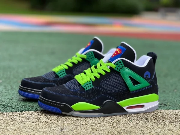 aj4 Superman beneficenza dg2.0 puro originale Air Jordan 4 Doernbcher AJ4 beneficenza Superman scarpe da basket mid-top 308497-015