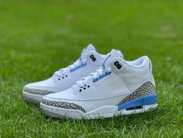 aj3 North Carolina Blu Air Jordan 3 AJ3 North Carolina Blu Bianco Blu UNC crackle PE scarpe da ginnastica CT8532-104