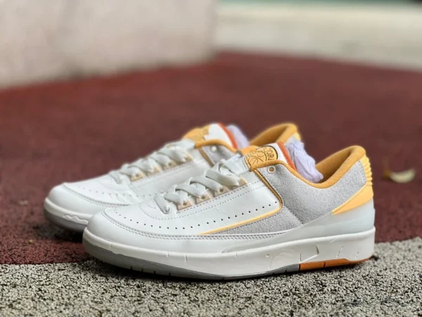 aj2 grigio bianco arancione basso Air Jordan 2 Low 2 AJ2 grigio bianco arancione retrò scarpe da basket DV9956-118