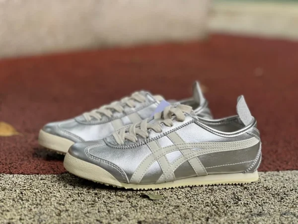 Onitsuka Tiger metallo argento liquido puro originale Onitsuka Tiger MEXICO 66 tavola bassa